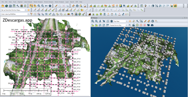 Global Mapper Pro 2026 es un software SIG para el procesamiento de datos lidar, el modelado del terreno y el análisis espacial.