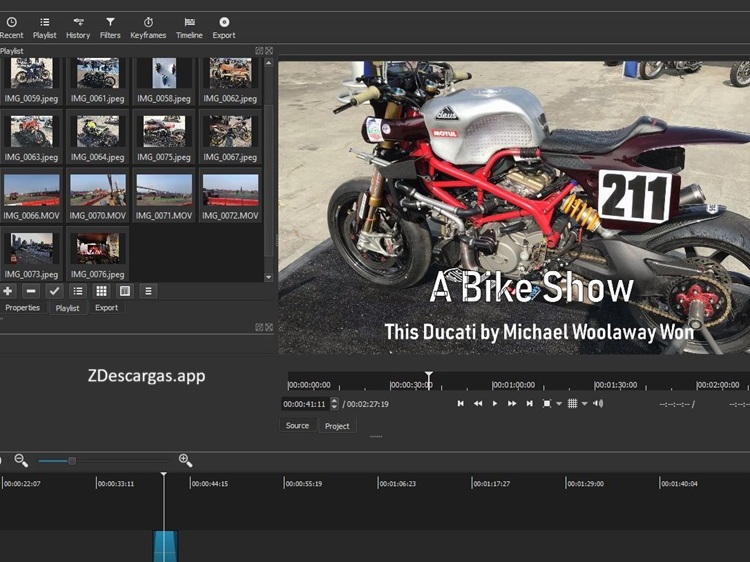 Shotcut es un editor de vídeo con edición de línea de tiempo, herramientas de audio y funciones de producción multimedia.