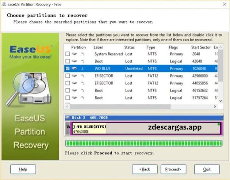 EaseUS Partition Recovery 2026 Full Portable Español